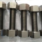 鎳合金400 en2.4360全螺紋桿，帶螺母緊固件